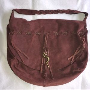 ☘️LUCKY BRAND ☘️ Burgundy Suede Shoulder Bag